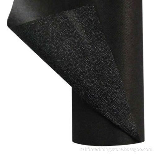 Hot Air Through Paste Dot Nonwoven Interlining Fabric, 100% Polyester, White/Black/Grey